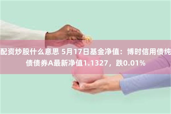 配资炒股什么意思 5月17日基金净值：博时信用债纯债债券A最新净值1.1327，跌0.01%