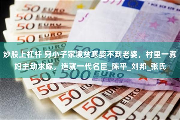 炒股上杠杆 穷小子家境贫寒娶不到老婆，村里一寡妇主动求嫁，造就一代名臣_陈平_刘邦_张氏